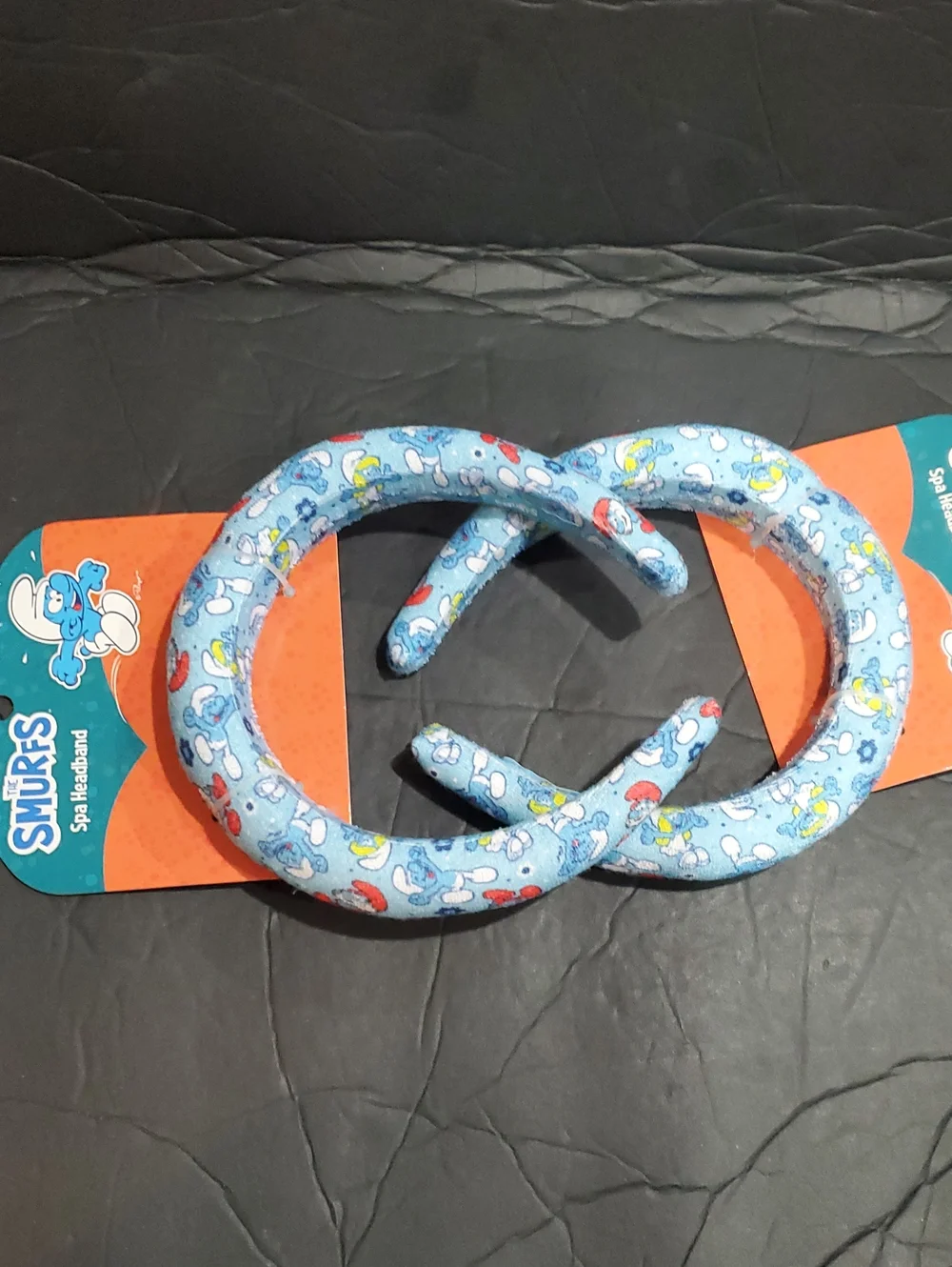 Smufs blue smurfs printed 2 pack terrycloth style spa headband set brand new